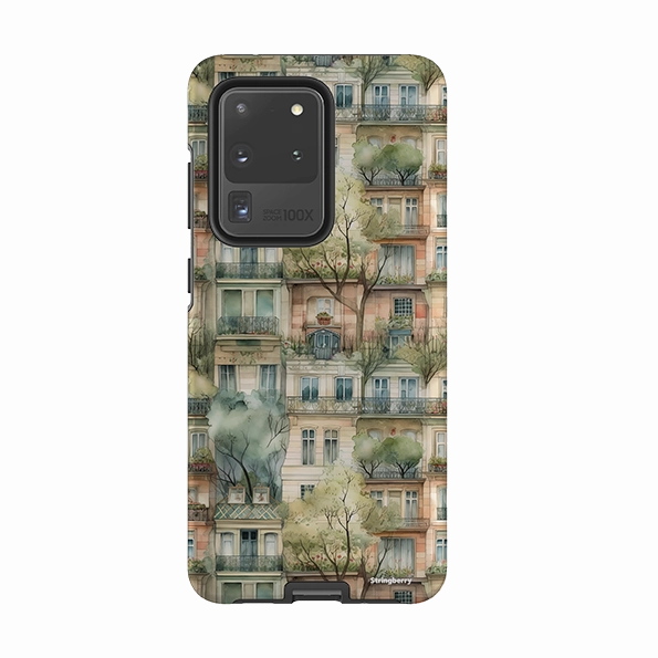 Samsung Tough Case - Montmartre Houses Polished Detail