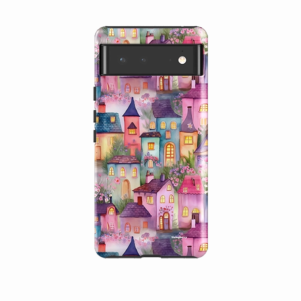 Google Tough Case -  Fairy Houses Soft Layer Texture Rugged Surface Build