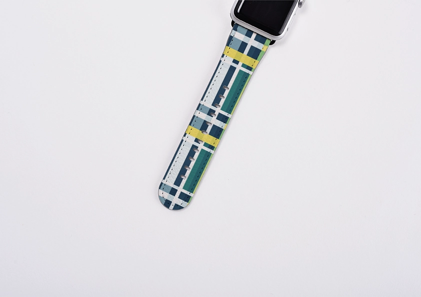 Rugged Design Urban Look Forest Gingham Apple Watch Strap