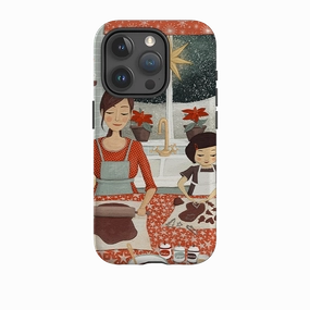 Light Frame Flexible Layer Design iPhone Tough Case - Sugar and Spice By Maja Lindberg