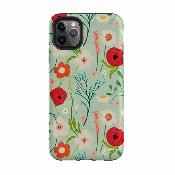 iPhone Tough Case - Floral By Katherine Quinn Vivid Surface Detail