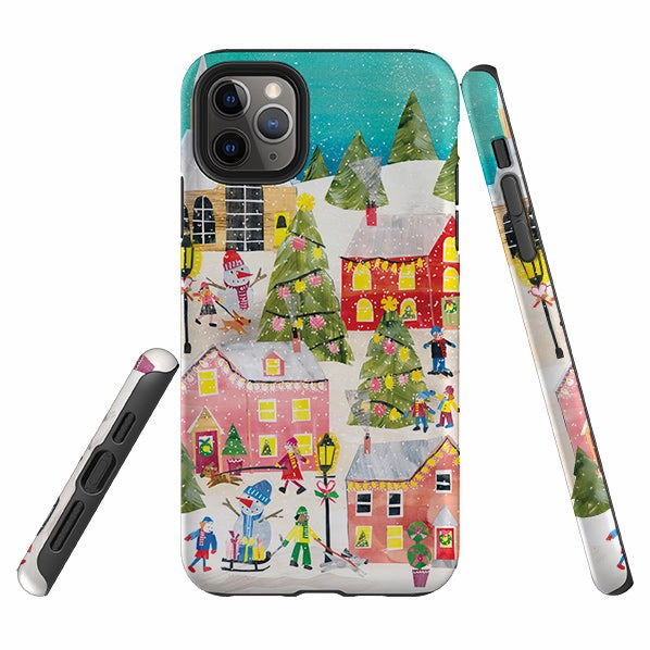 iPhone Tough Case - Winter Village By Tracey English Lightweight Protection Wear resistant