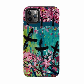 Sleek Edge iPhone Tough Case - Blackbirds By Claire West