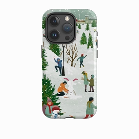 Shock Surface Comfort Fit Edge iPhone Tough Case - Let It Snow By Katherine Quinn