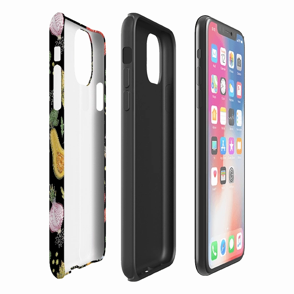 Slim Texture Polished Surface iPhone Tough Case - Vegetables By Catherine Rowe