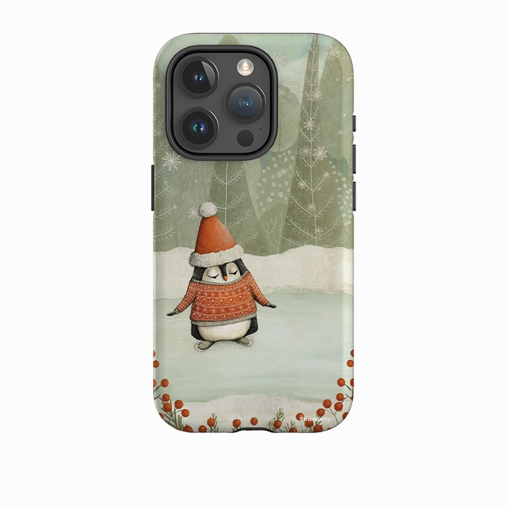 Polished Texture Design iPhone Tough Case - Penguin By Maja Lindberg