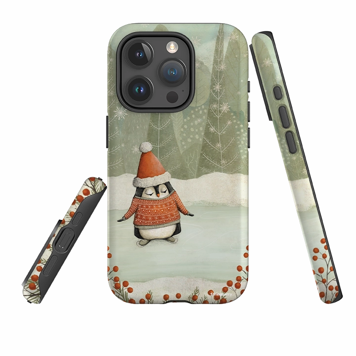 Matte Pattern Layer iPhone Tough Case - Penguin By Maja Lindberg