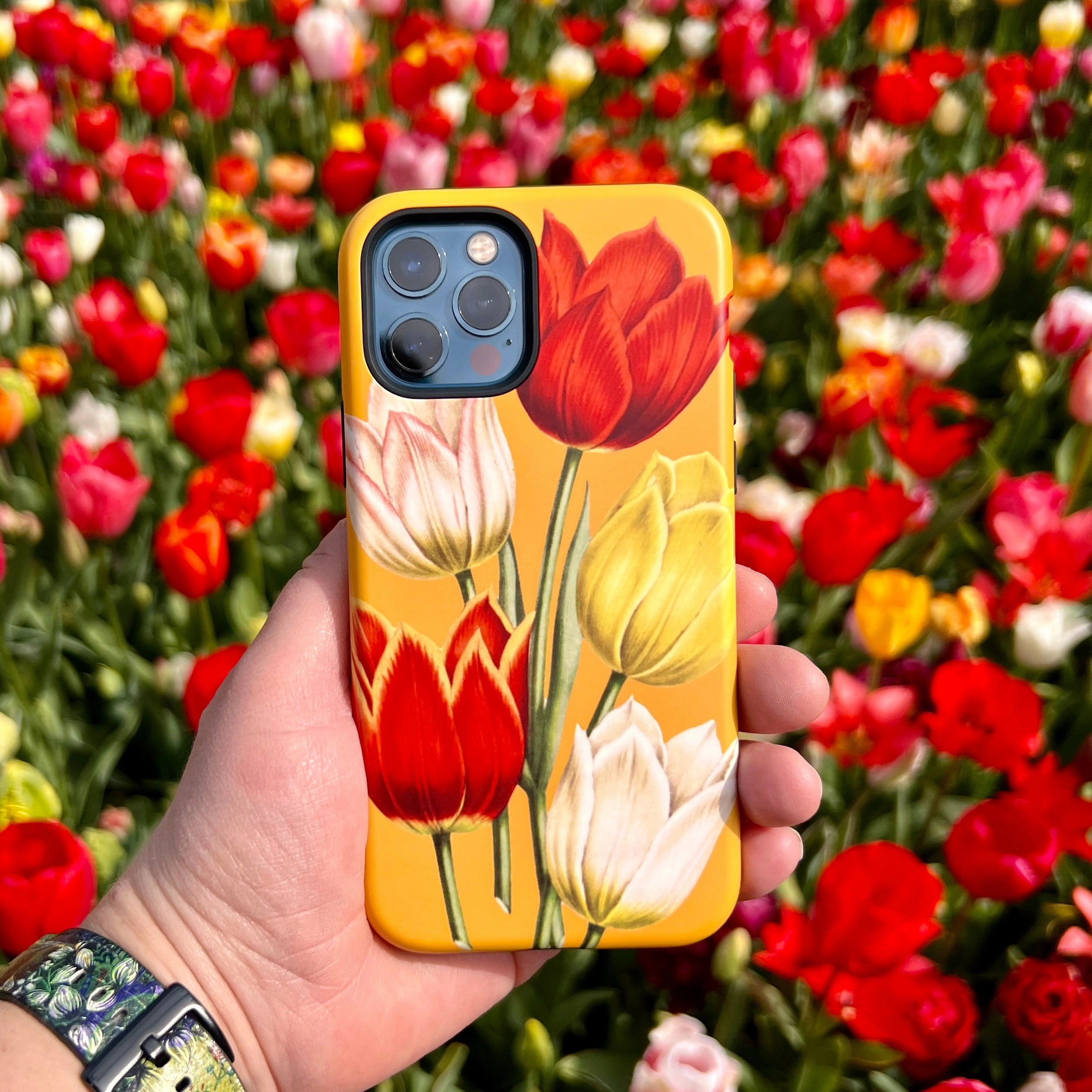 Minimal Surface Comfort Design iPhone Tough Case - Tulips