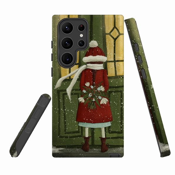 Samsung Tough Case - Winter Flowers By Maja Lindberg Durable Pattern Texture