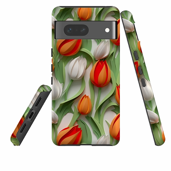 Google Tough  Case - Apeldoorn Tulips Modern Pattern Layer Impact Guard