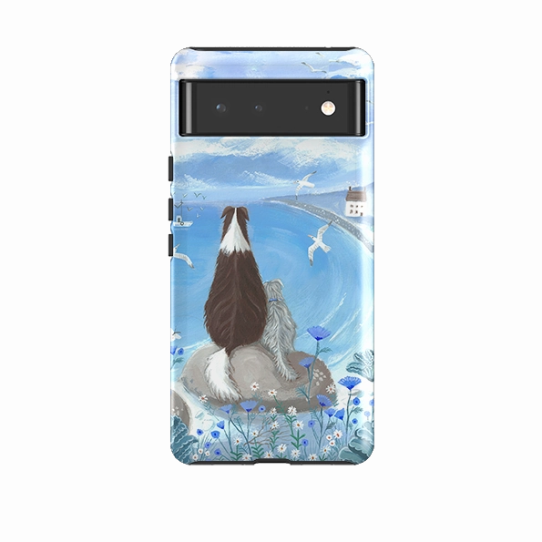 Google Tough Case -  Beach Dog By Mary Stubberfield Shock Layer clean design