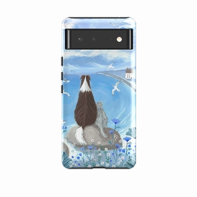 Google Tough Case -  Beach Dog By Mary Stubberfield Shock Layer clean design