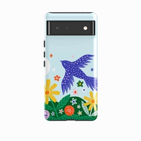 Scratch Block Raised Edges Google Tough Case -  Bird By Lee Foster Wilson