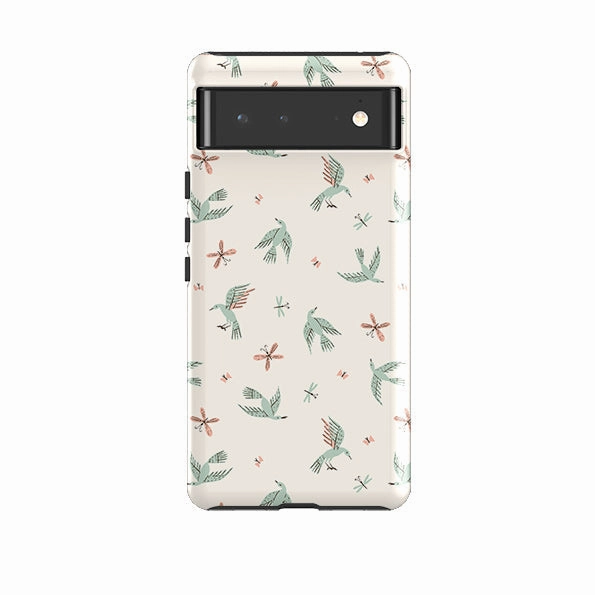 Google Tough Case -  Birds And Butterflies Cream By Meghann Rader Lightweight Shell