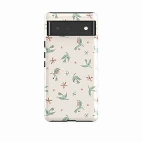Google Tough Case -  Birds And Butterflies Cream By Meghann Rader Lightweight Shell