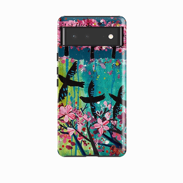 Minimal Feel Google Tough Case -  Blackbirds By Claire West