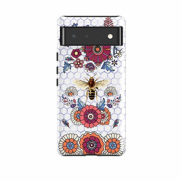 Google Tough Case -  Blue Bee Flower Power Lightweight Build Soft Texture