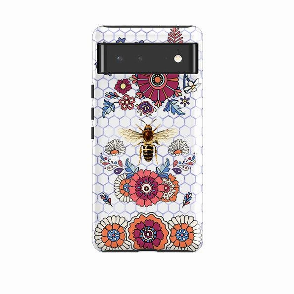 Google Tough Case -  Blue Bee Flower Power Elegant Edge Anti glare