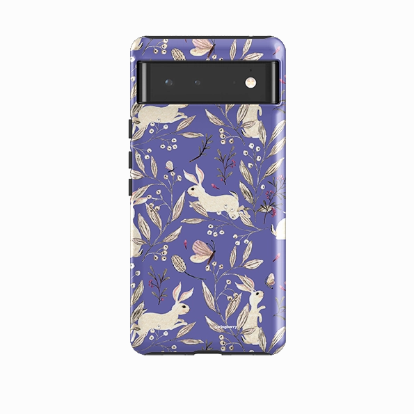 Refined Style Google Tough Case -  Bunnies Periwinkle By Katherine Quinn