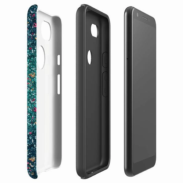 Hybrid Edge Finish Polished Edge Google Tough Case -  Butterfly Comet (case does not glitter)
