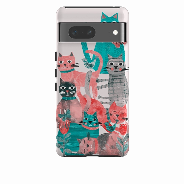 High Quality Color Finish Google Tough  Case - Cat Party II By Tracey English