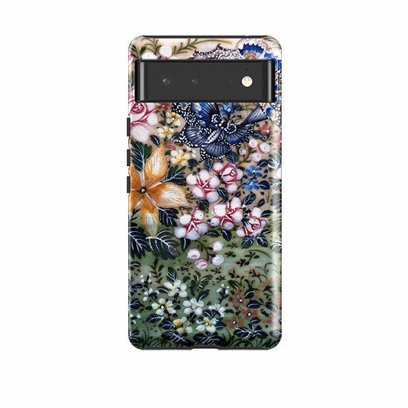 Hybrid Texture Design Matte Pattern Google Tough Case -  Chinese Gardens 1 By Heritage