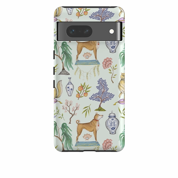 Urban Accessory Hybrid Protection Google Tough Case -  Chinoiserie Menagerie Green By Catherine Rowe