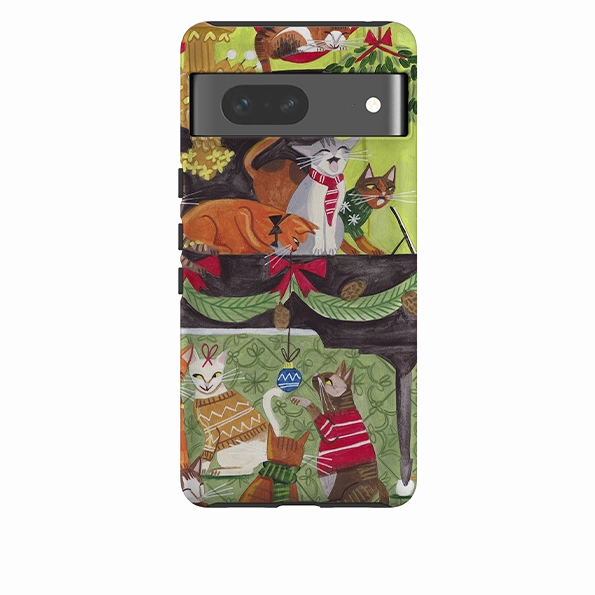 Google Tough Case - Christmas Cats II By Caroline Bonne Muller Versatile Accessory Protective Finish