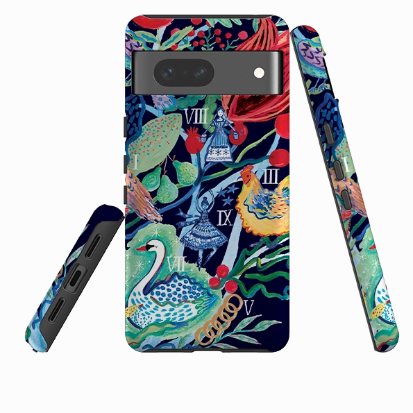 Marble Pattern Slim Texture Google Tough Case - Christmas Days II By Emma Frances Grant