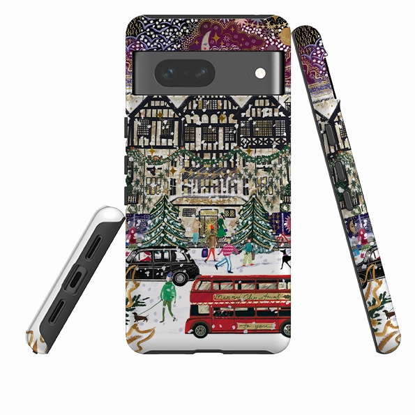 Metal Texture Google Tough Case - Christmas In London By Emma Frances Grant