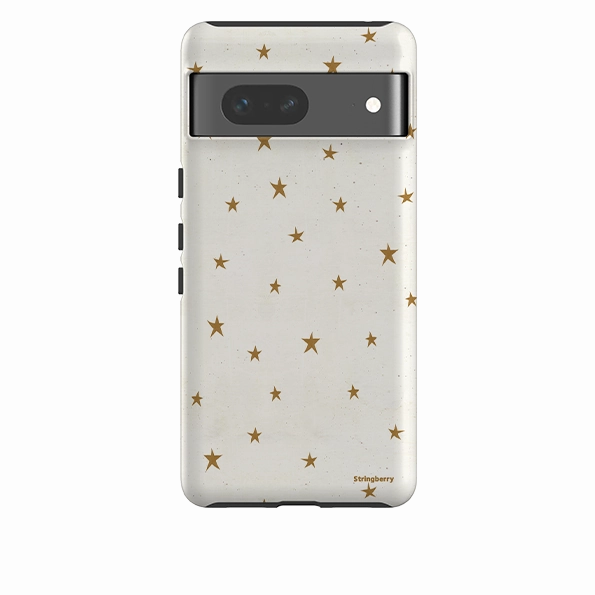 Hard Plastic Classic Grip Google Tough Case -  Christmas Stars By Katherine Rowe