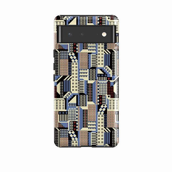 Rugged Look Tough Grip Google Tough Case -  Cityscape By Cressida Bell