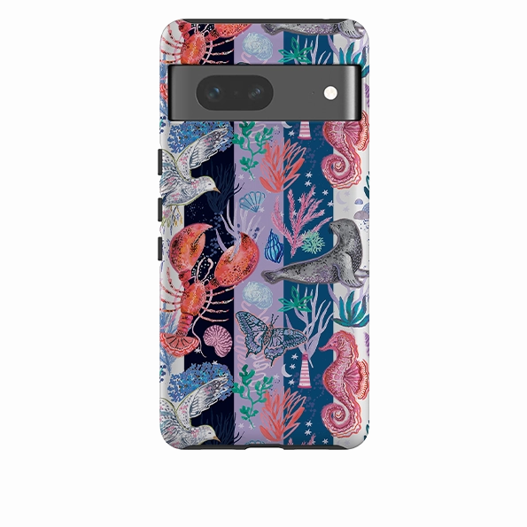 Google Tough  Case - Coastal Calling Stripe III by Emma Frances Grant Soft Texture Long Lasting