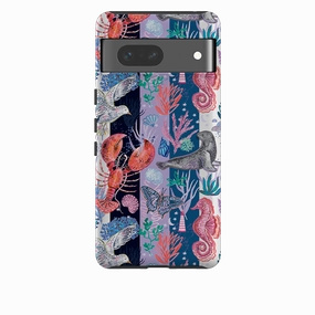 Ultra Slim Google Tough  Case - Coastal Calling Stripe III by Emma Frances Grant