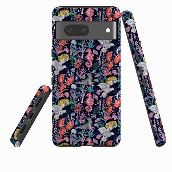 Google Tough  Case - Coastline Pattern A by Emma Frances Grant Clear View Everyday Fit