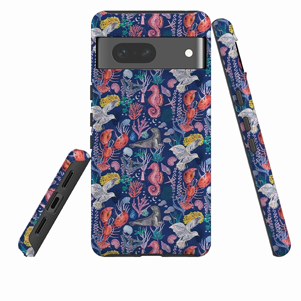 Luxury Edge Texture Google Tough  Case - Coastline Pattern C by Emma Frances Grant