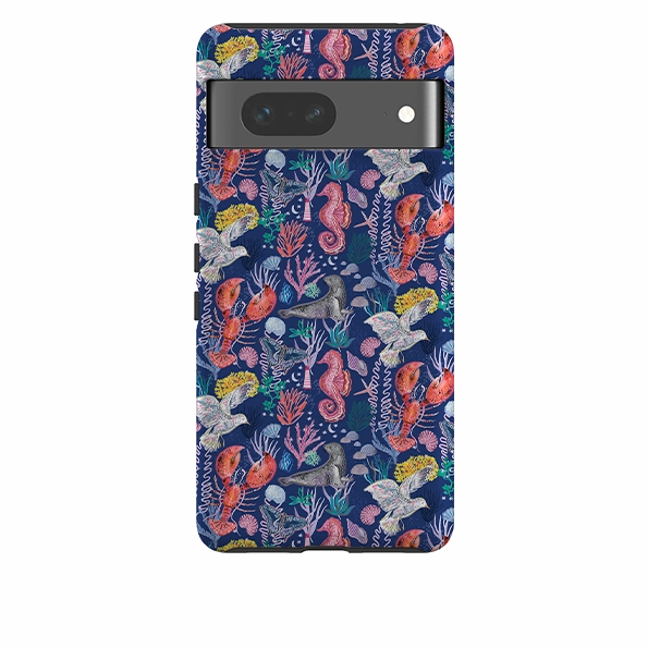 Sleek Finish Textured Detail Google Tough  Case - Coastline Pattern C by Emma Frances Grant