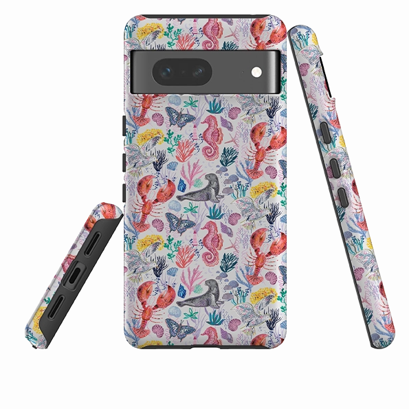 Polished Surface Luxury Pattern Google Tough  Case - Coastline Pattern D by Emma Frances Grant