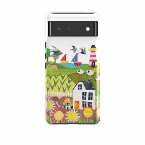 Soft Edge Vivid Texture Google Tough Case -  Countryscape I By Tracey English