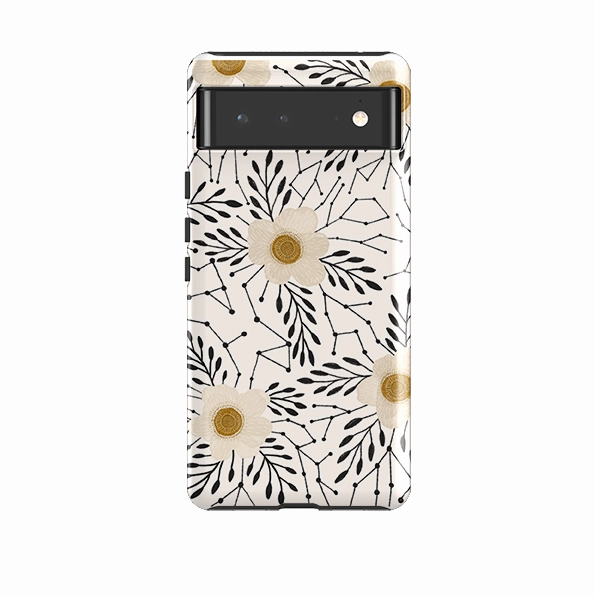Flexible Texture Google Tough Case -  Delicate Floral By Nina Pace