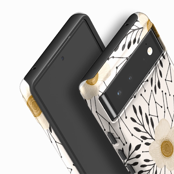 Gloss Texture Durable Design Texture Google Tough Case -  Delicate Floral By Nina Pace