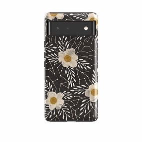 Google Tough Case -  Delicate Floral Dark By Nina Pace Compact Grip Light Form