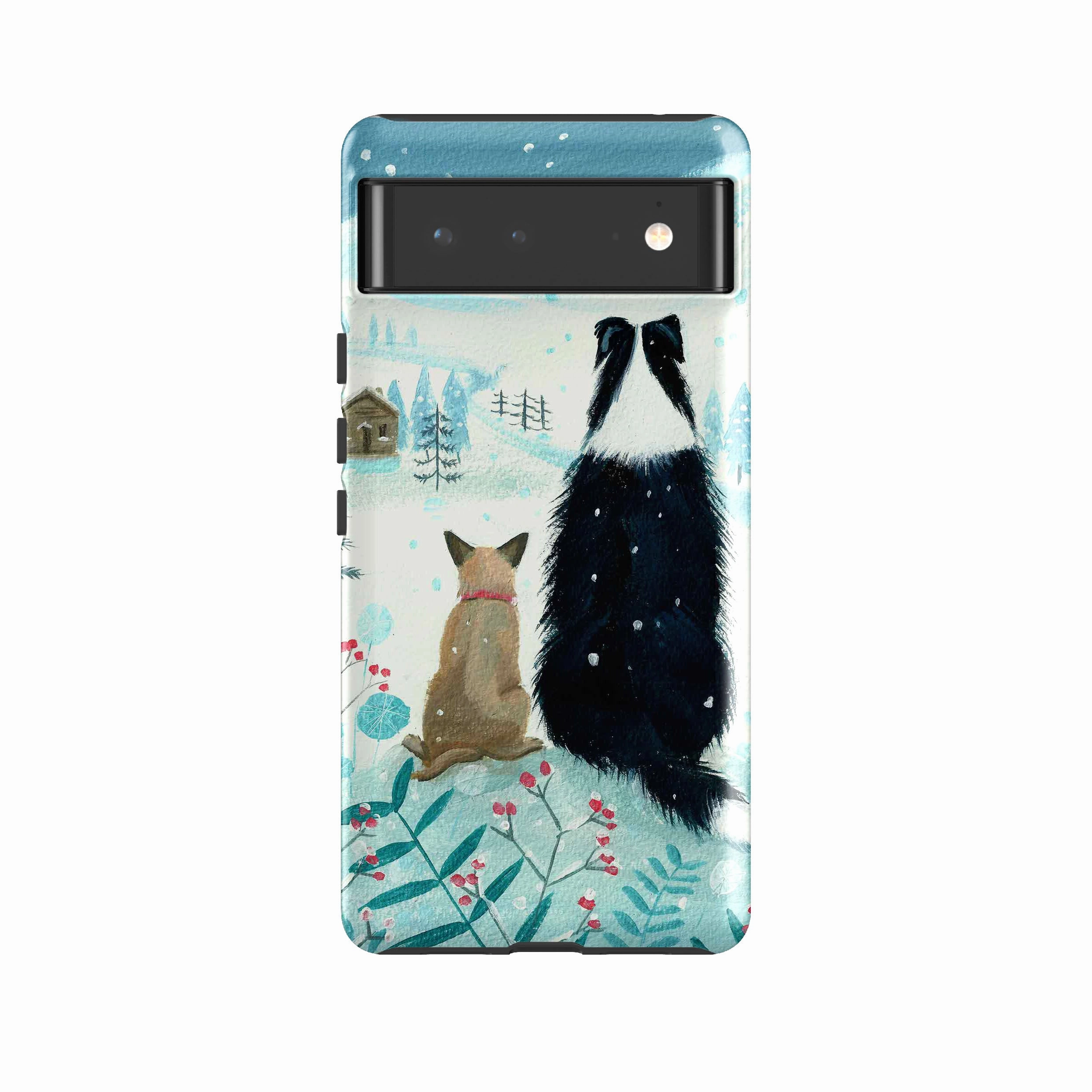 Google Tough Case -  Dogs Xmas By Mary Stubberfield Flexible Comfort
