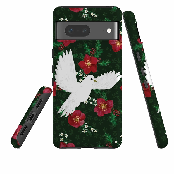 Minimal Surface Layer Matte Texture Google Tough Case - Dove and Floral By Abby Jacobs