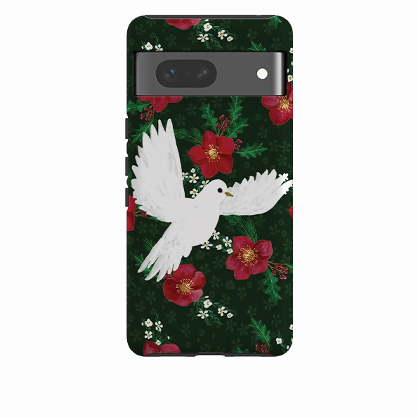 Glossy Look Modern Look Google Tough Case - Dove and Floral By Abby Jacobs