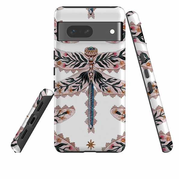 Daily Essential Rugged Build Google Tough Case -  Dragonfly Pattern By Maria Matos