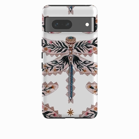 Simple Style Hybrid Detail Google Tough Case -  Dragonfly Pattern By Maria Matos