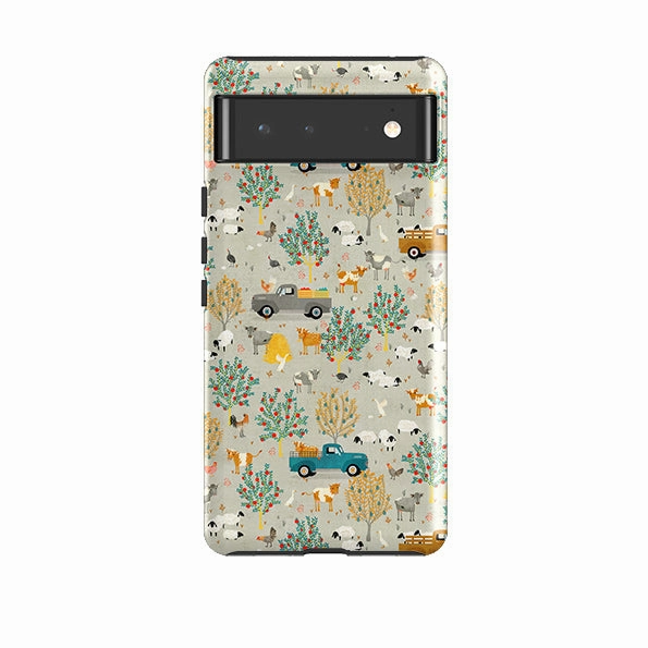 Edge Shield Google Tough Case -  Farm Life Grey By Katherine Quinn