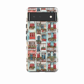 Durable Quality Matte Guard Google Tough Case -  Floral Balcony