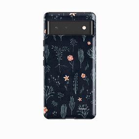 Google Tough Case -  Floral Light Blue And Pink By Katherine Quinn Refined Pattern Refined Form
